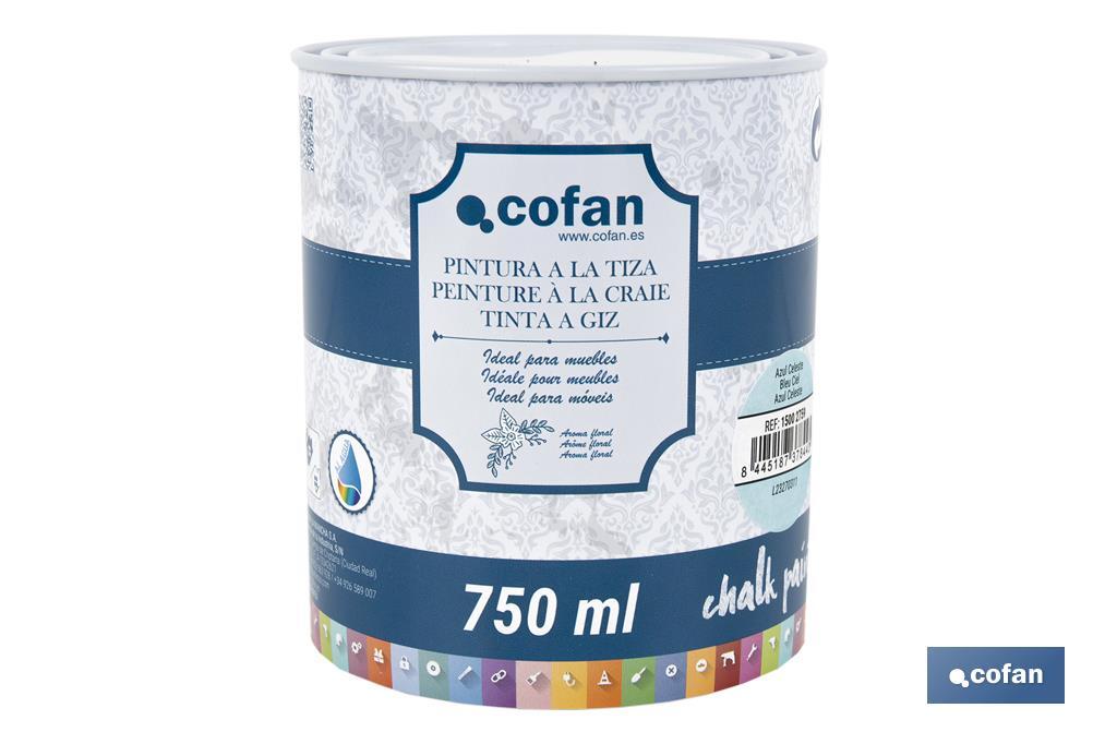 PINTURA A LA TIZA, CHALK PAINT, AZUL CELESTE 750 ML