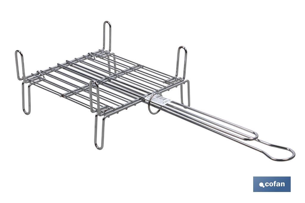 PARRILLA DOBLE INOX 300 X 300MM