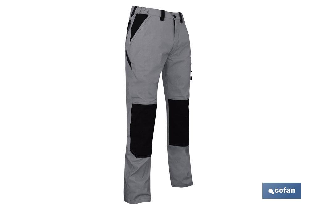 PANTALÓN TRABAJO PLUTÓN ELASTANO GRIS-NEGRO T-46 (PACK: 1 UDS)