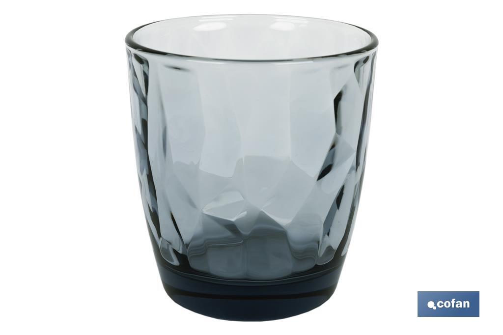 PACK 6 VASOS DE AGUA VIDRIO 30,5 CL COLOR AZUL MODELO JADE (PACK: 1 UDS)