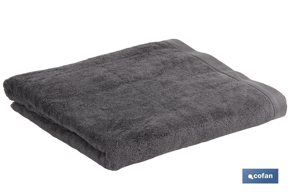 TOALLA DUCHA GRIS ANTRACITA GR.580/M2 MODELO PIEDRA 70X140cm (PACK: 1 UDS)