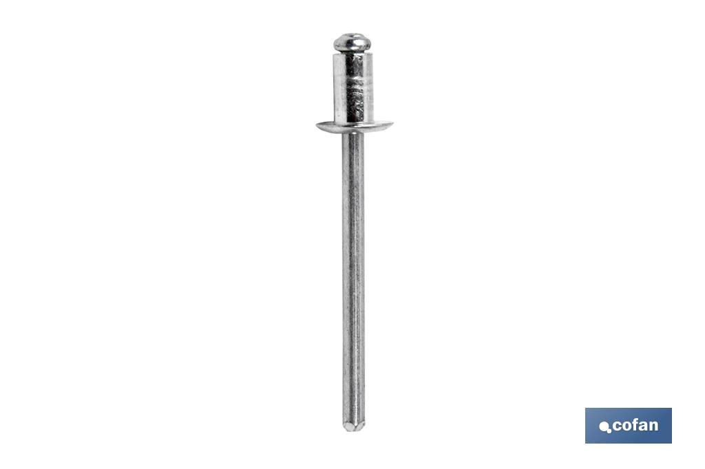 REMACHE ALUMINIO NORMAL 4 X 6 MM
