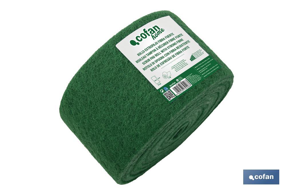 ROLLO ESTROPAJO FIBRA FUERTE VERDE 14X6 M (PACK: 1 UDS)