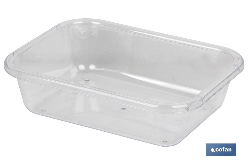 BANDEJA 18.5X14.5X5.5cm MULTIUSOS TRANSPARENTE (PACK: 6 UDS)