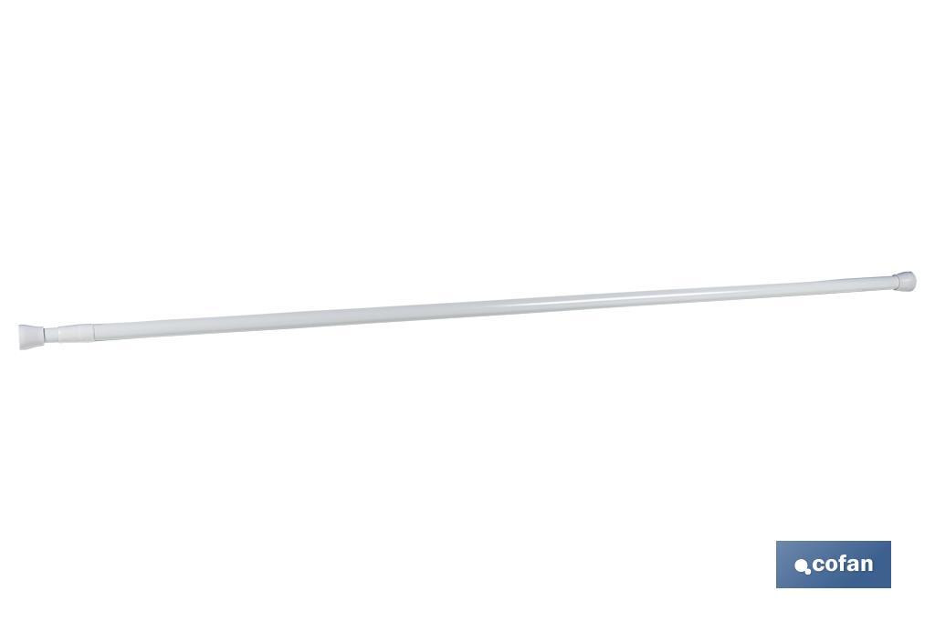 BARRA CORTINA EXTENSIBLE (PRESIÓN)  WHITE 61-91 cm (PACK: 1 UDS)