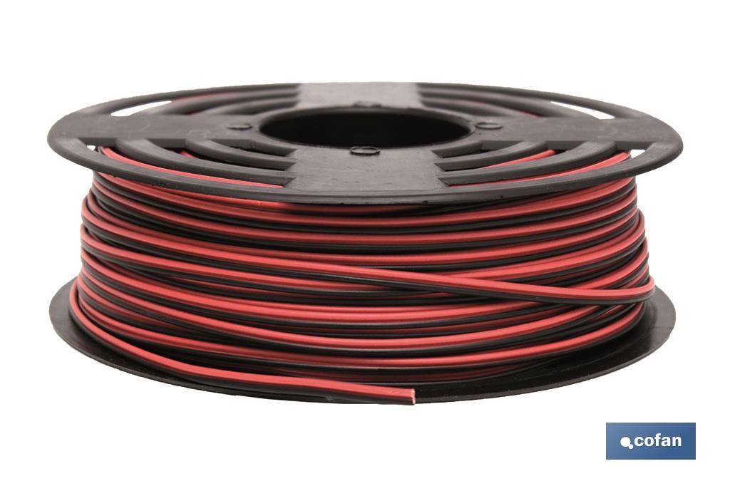ROLLO 100M CABLE PARALELO ROJO/NEGRO (2X0,75) (PACK: 1 UDS)