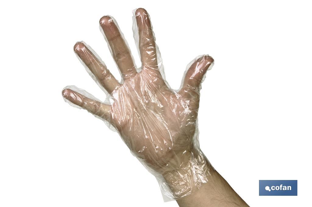 Caja de 10 000 guantes de polietileno (HDPE) | Protección e higiene | Útiles y eficaces | Ideal para supermercados