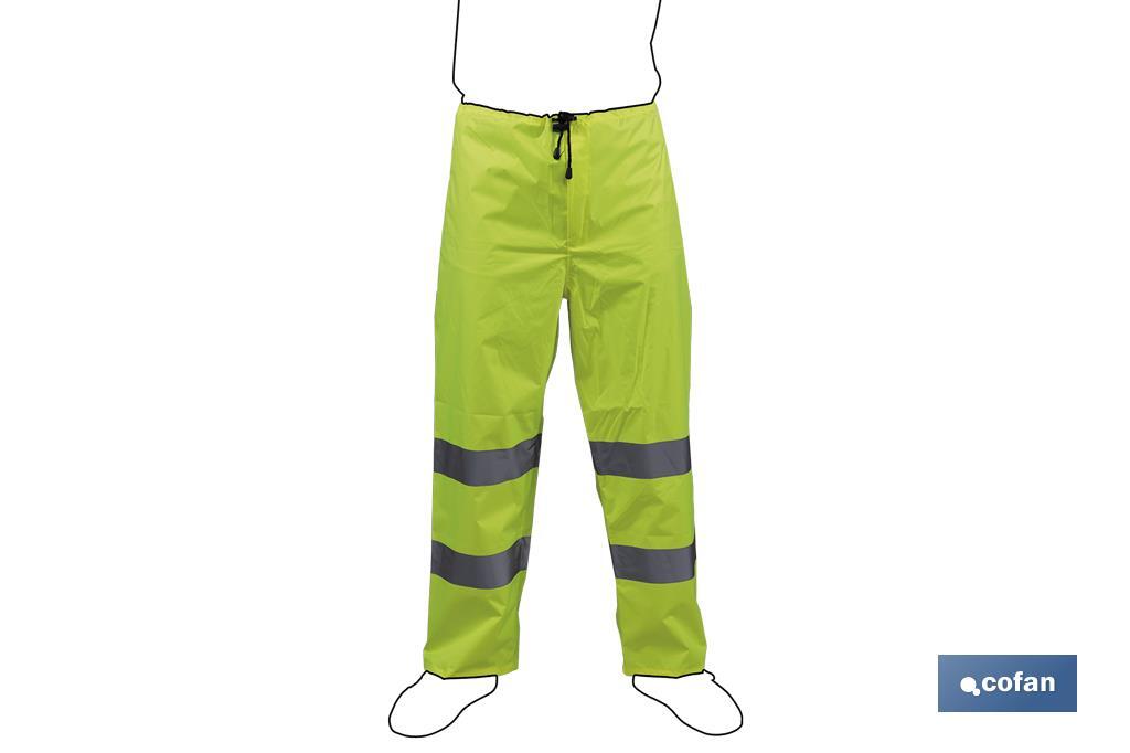 Pantalón de Lluvia de Alta Visibilidad | Tallas desde la S hasta la XXXL | Color amarillo