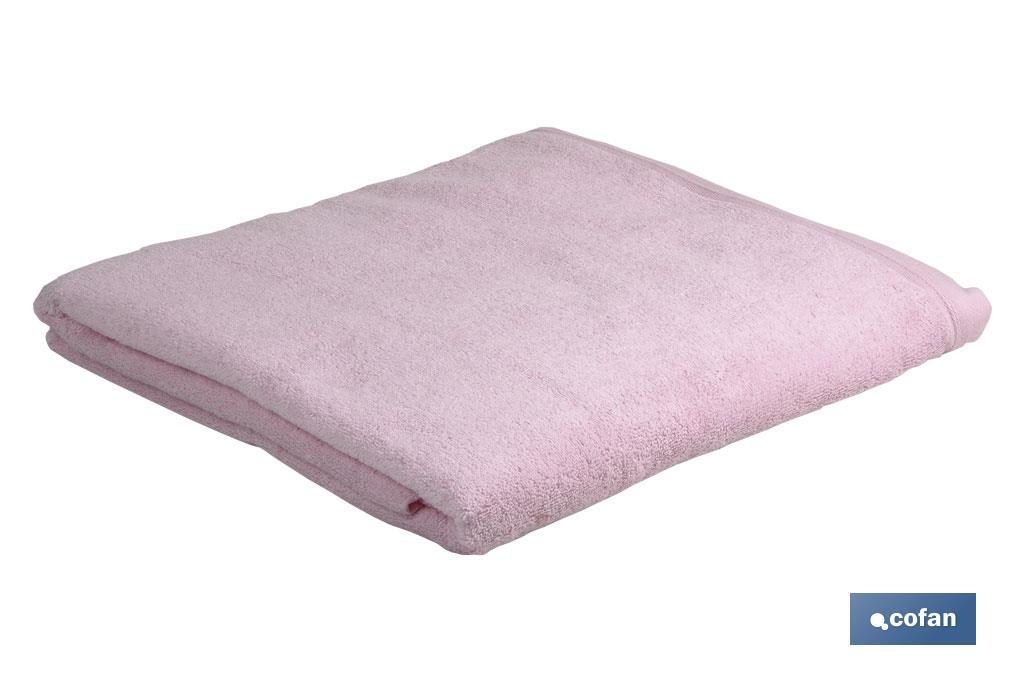 Toalla de ducha | Modelo Flor | Color Rosa Claro | 100% Algodón | Gramaje 580 g/m² | Medidas 70 x 140 cm