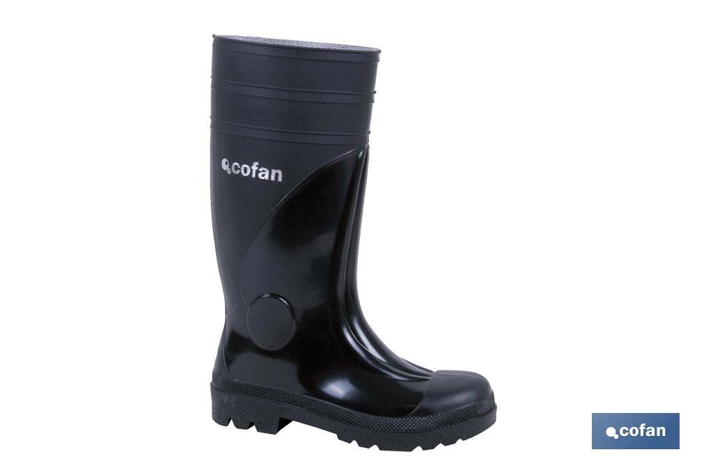 Botas de agua altas S-5 | Calzado de seguridad | Color: negro | Protección reforzada | Disponible desde la talla 38 hasta la 47