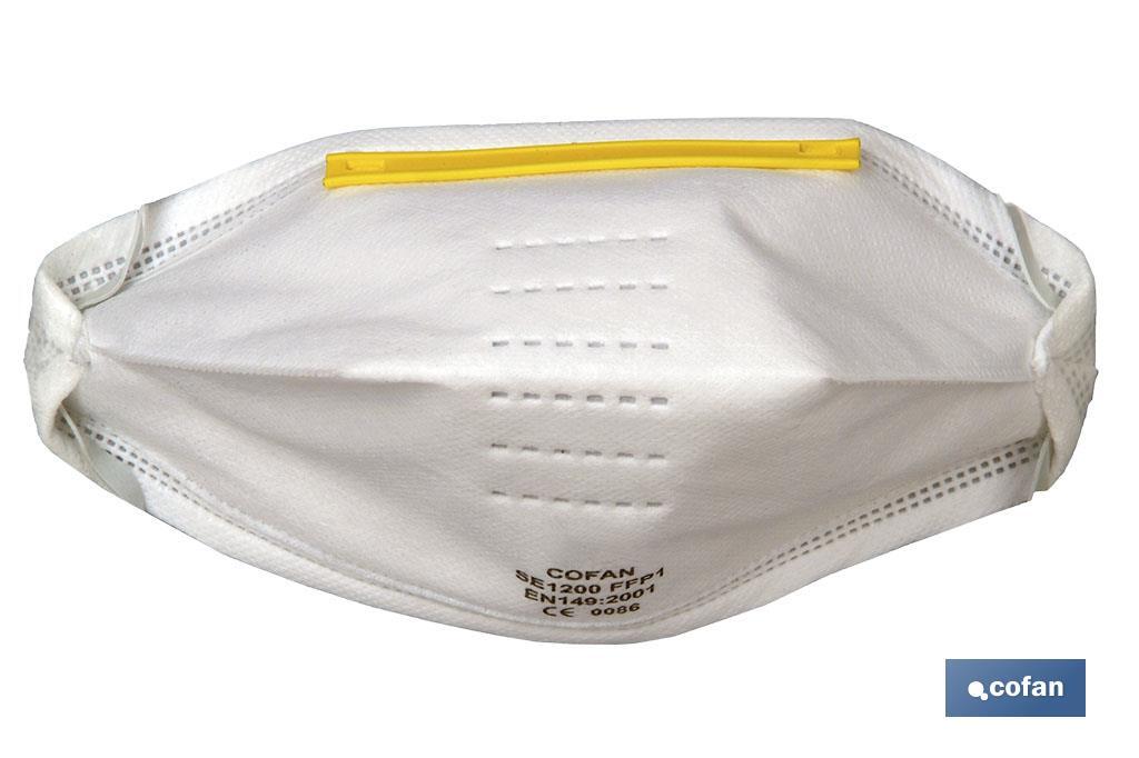 Mascarilla FFP1 (D) | No Reutilizable | Eficiencia de Filtración superior al 90 % | Pack de 20 o Venta Unitaria