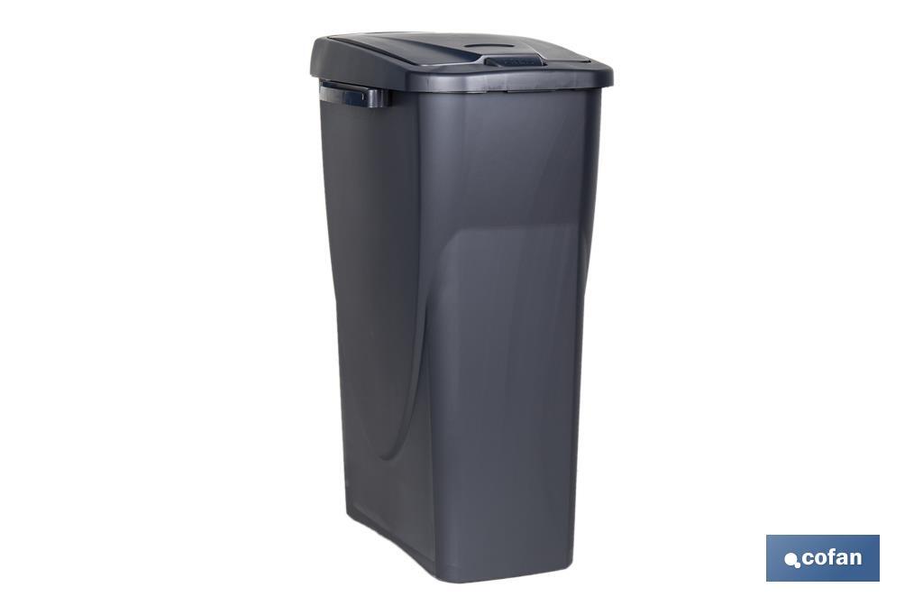 Cubo de basura gris para desechos en general | Tres medidas y capacidades diferentes